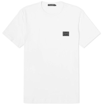 Dolce & Gabbana Plate Crew Neck T-Shirt White G8PT1TG7F2I-W0800