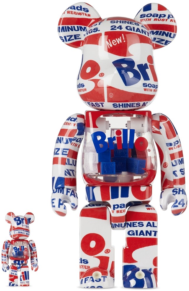 White & Red Andy Warhol 100％ & 400% Bearbrick