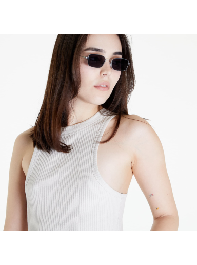 Light Ribbed Racer Top