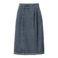 Orlean Stripe Skirt "Blue / White stone washed"