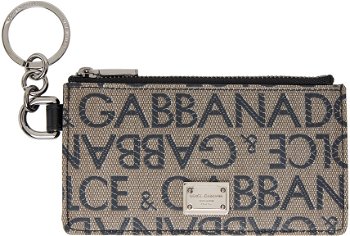 Dolce & Gabbana Brown & Black Jacquard Card Holder BP2524AJ705