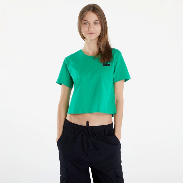 T-Shirt S/S Cropped Fine Tee Optic Emerald