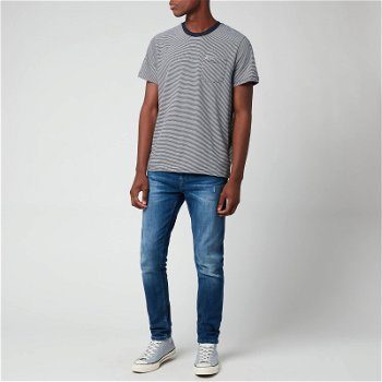 Tommy Hilfiger Tommy Jeans Men's Regular Stripe Pocket T-Shirt - Twilight DM0DM10884C87