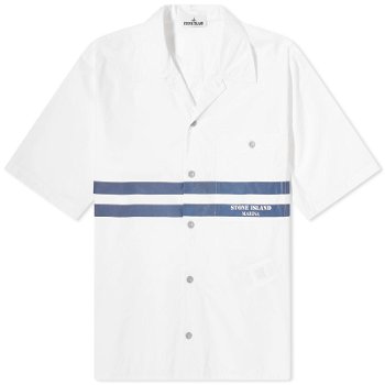 Stone Island Marina Cotton Canvas Shorts Sleeve Shirt 8015110X3-V0001