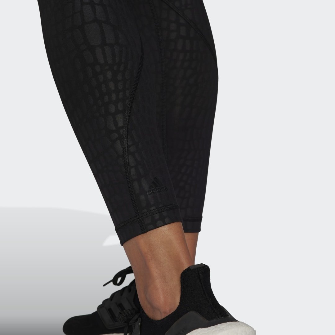 Leggings adidas Originals Optime Training Croc Emboss 7/8 Leggings HN9441