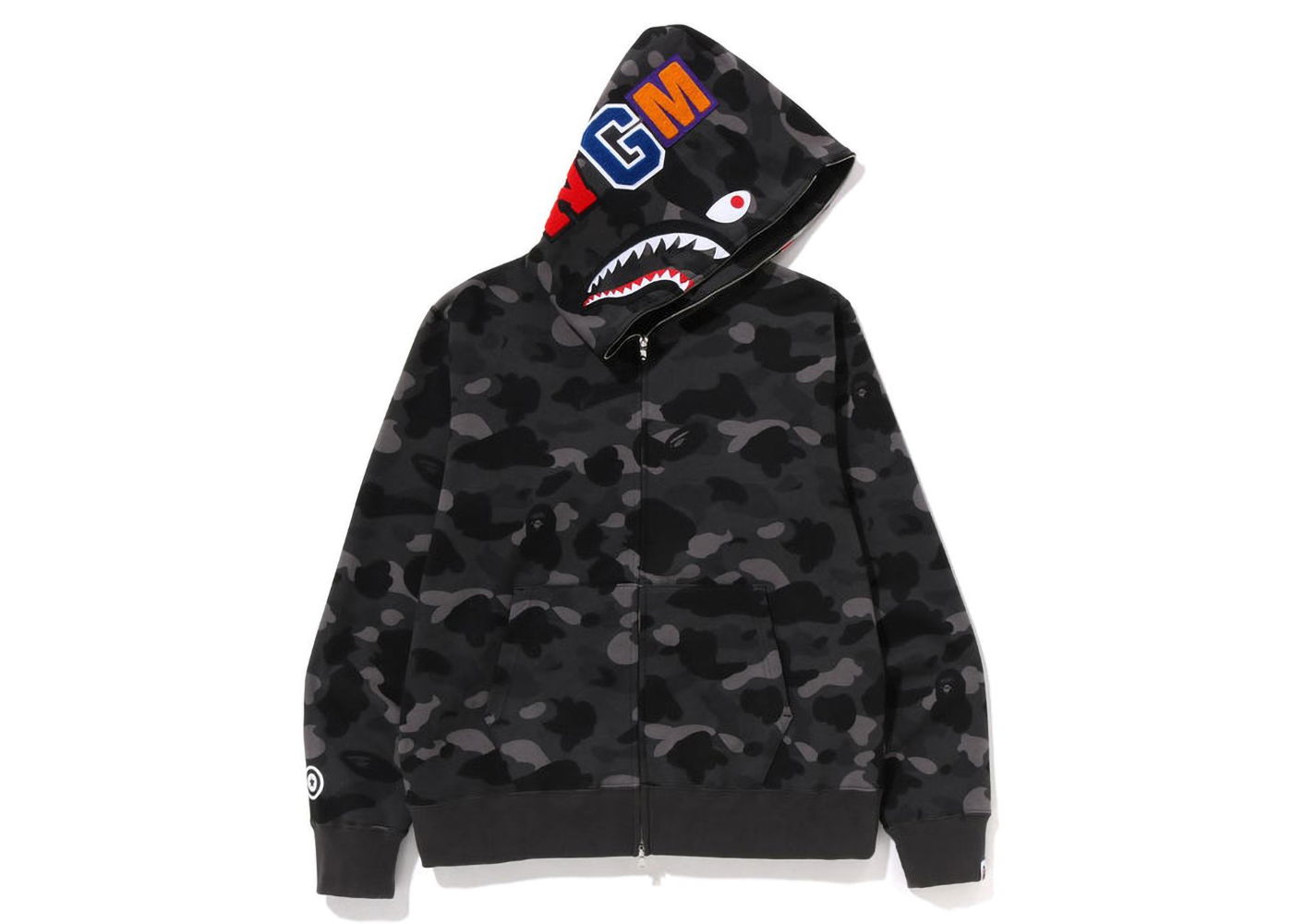 Color Camo Shark Full Zip Hoodie