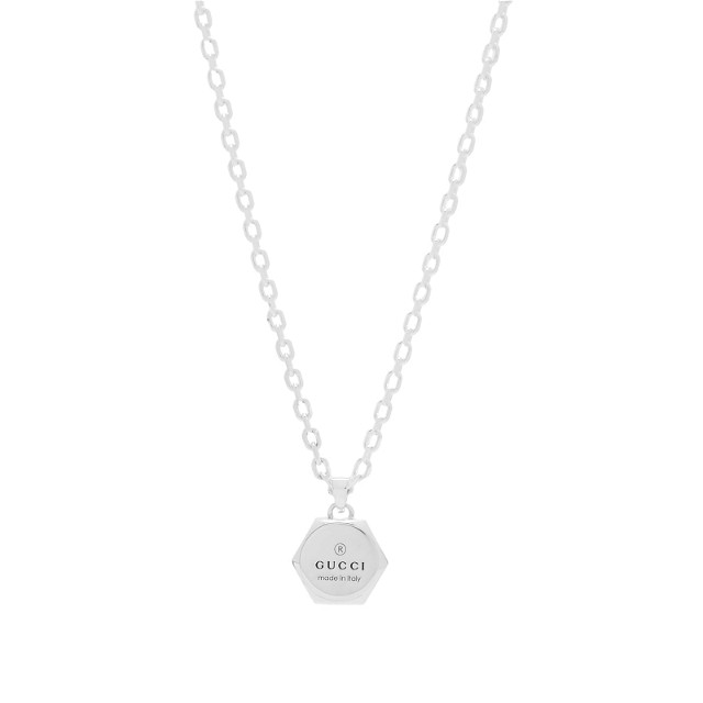 Trademark Hexagonal Necklace "Silver"
