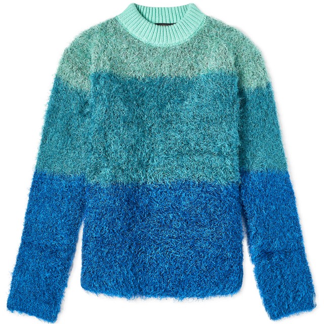 Color Block Shaggy Sweater