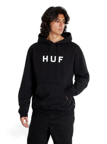 HUF Essentials OG Logo Hoodie PF00490 BLACK