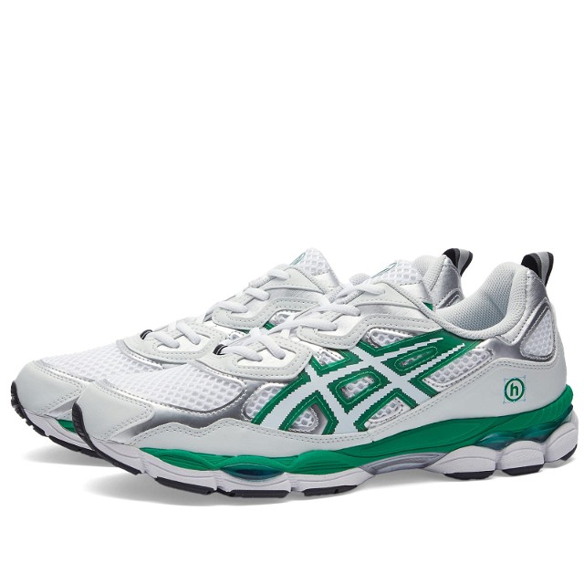 Men's x Hidden Ny Gel-Nyc in White/Jolly Green, Size UK 3.5 | END. Clothing