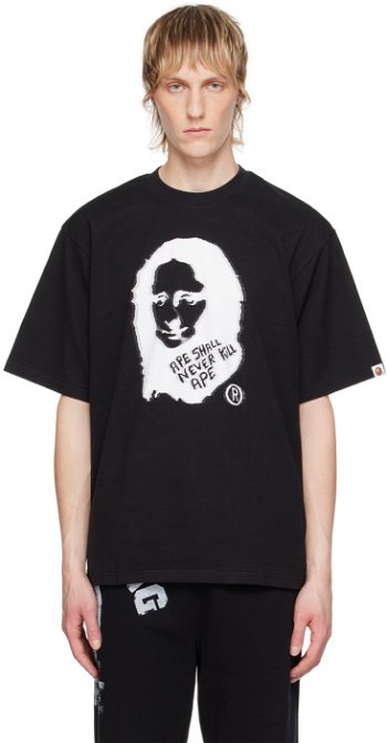 BAPE BAPE Black Art Print T-Shirt 001CSK301311M