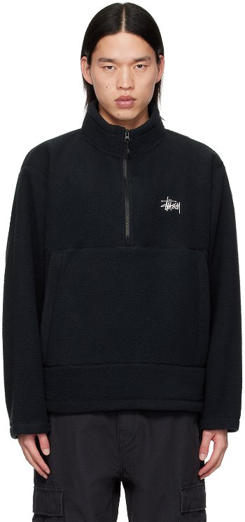 Stüssy Black Half-Zip Sweater 118542