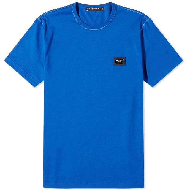 Plate Crew Neck T-Shirt Blue