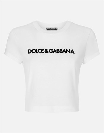 Dolce & Gabbana Short T-shirt With Dg Logo F8U48ZFU7EQW0800
