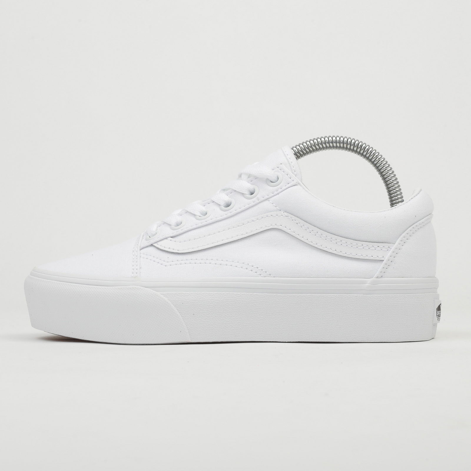 Vans platform clearance true white