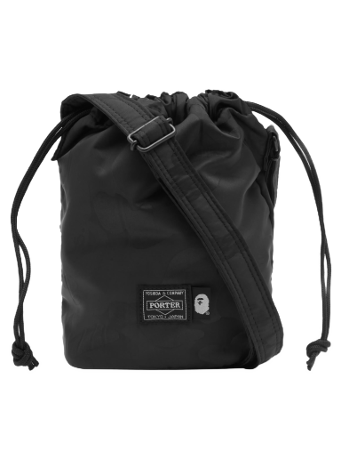 Porter Solid Camo Drawstring Bag Black