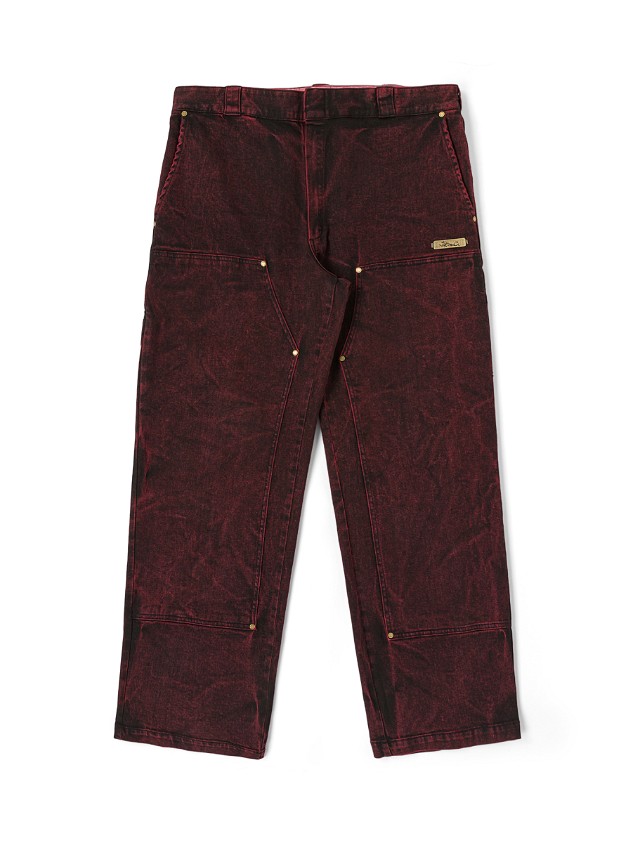 Washed Denim Double Knee Trousers