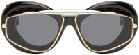 Black Wing Double Frame Sunglasses
