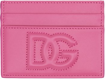 Dolce & Gabbana Pink Embossed Card Holder BI0330AG081