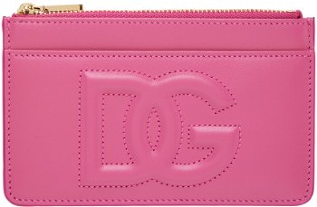 Dolce & Gabbana Pink Embossed Card Holder BI1261AG081
