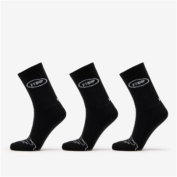 Footshop Basic Crew Socks 3-Pack Black FTSHP_358