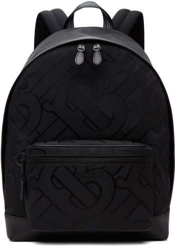 Burberry 8043706 MONOGRAM JACQUARD Backpack Black