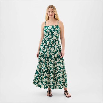 GAP Dresses Tiered Maxi Dress Green Floral 888463-01