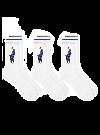 Polo by Ralph Lauren Pony Player Cotton Crew Sock - 3 Pack 449723748001