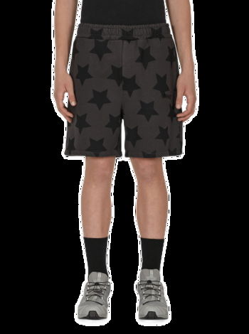 Awake NY Star Printed Sweatshorts AWK-SP22-SH001 CHARCOALBLACK