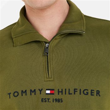 Tommy Hilfiger Tommy Logo Mockneck Cotton-Blend Sweatshirt MW0MW20954MS2
