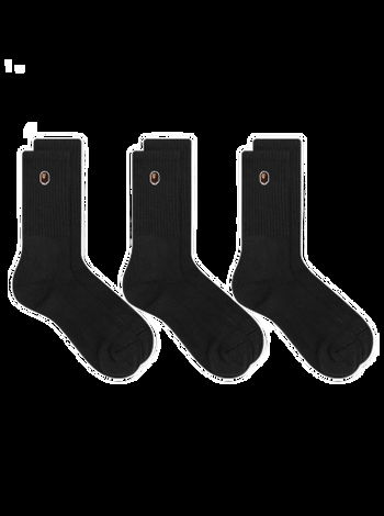 BAPE One Point Socks - 3 Pack 001SOI201004M-BLK