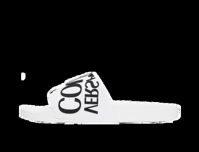 Jeans Couture Logo Slides "White"