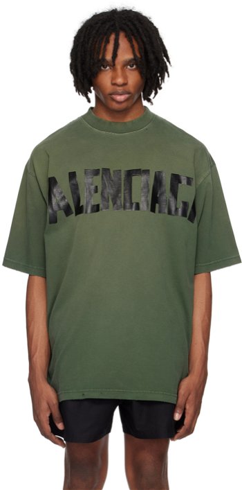 Balenciaga Green Tape Type T-Shirt 739784TQVQ83004