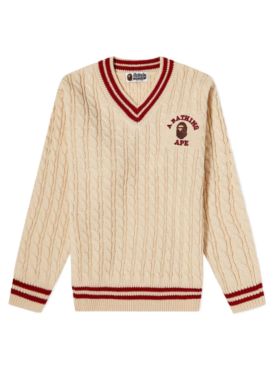 College Wide Cable Knit Sweater