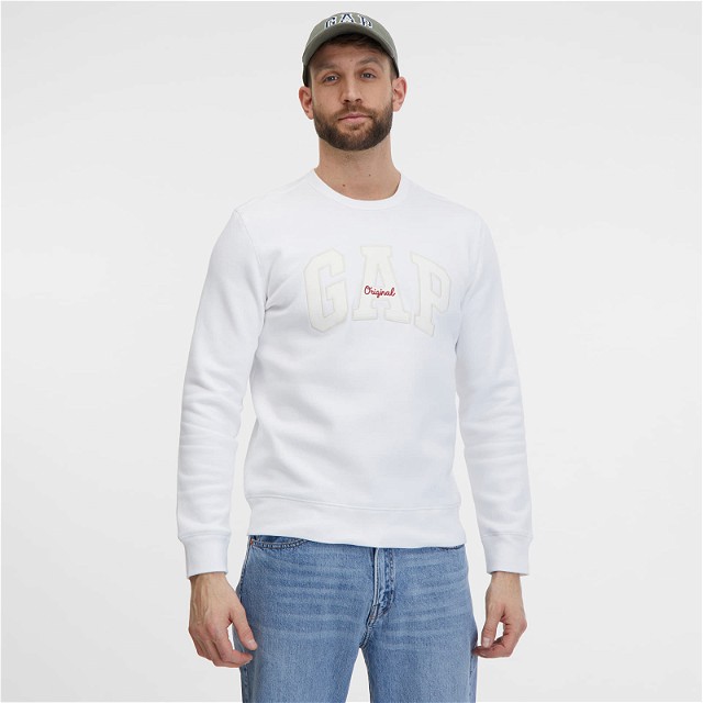 Crewneck Logo Sweatshirt White000