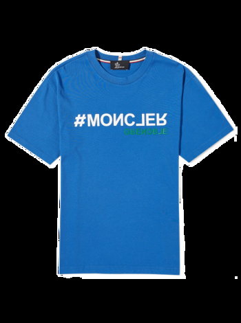Moncler Grenoble Short Sleeve T-Shirt Blue 8C000-05-83927-75G