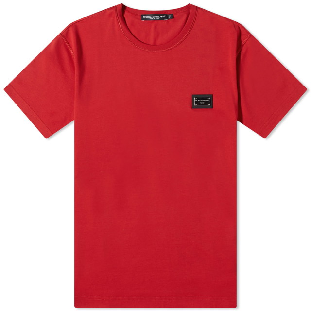Plate Crew Neck T-Shirt Red