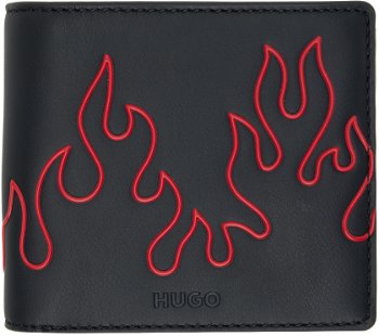 BOSS Hugo Faux-Leather Flame Artwork Wallet 50512956