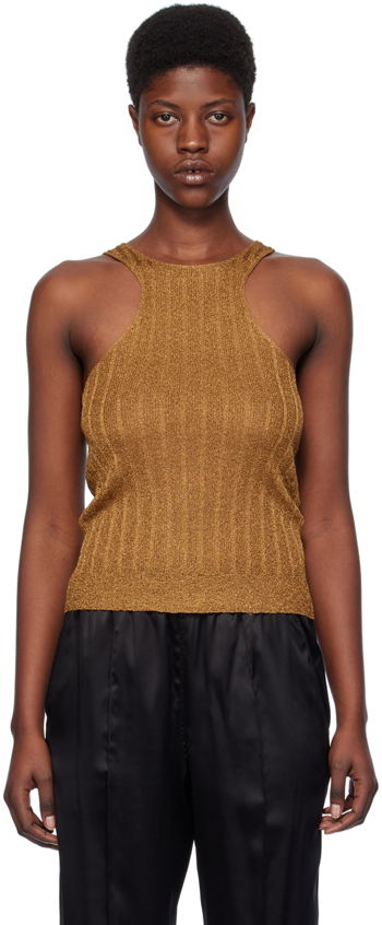 Tom Ford Racer Back Tank Top "Gold" TSK308-YAX659