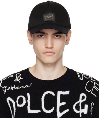 Dolce & Gabbana Black Plaque Cap GH590AGF421