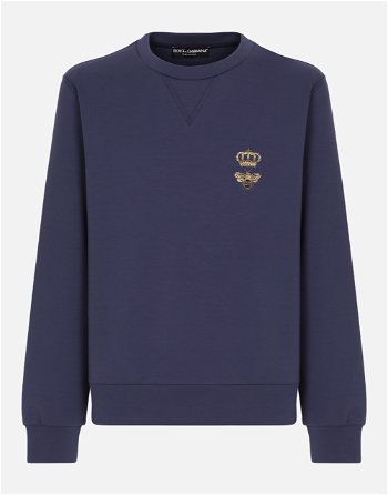 Dolce & Gabbana Cotton Jersey Sweatshirt With Embroidery G9ABJZHU7H9B0065