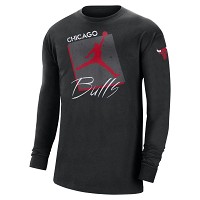 Chicago Bulls Courtside Statement Edition Men's Jordan Max90 NBA Long-Sleeve T-Shirt