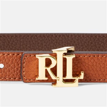 Polo by Ralph Lauren Lauren Ralph Lauren Women's Reversible 20 Skinny Belt - Lauren Tan/Dark Brown - S 412912038002