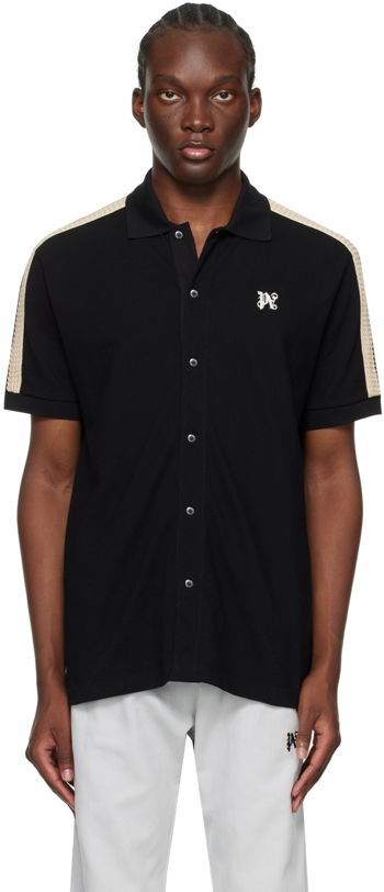 Palm Angels Monogram Track Polo Tee PMBD069R24FAB0011003