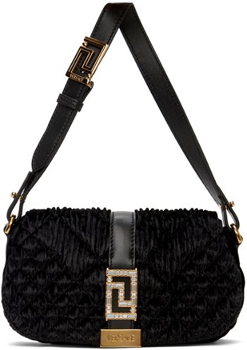Versace Black Greca Goddess Velvet Mini Bag 1010951_1A09619_1B00V